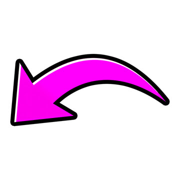 A bright pink arrow pointing to the right on a black background