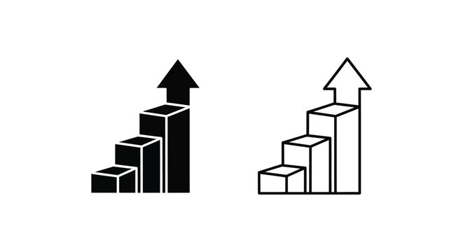 Business Growth Comparison Chart Vector