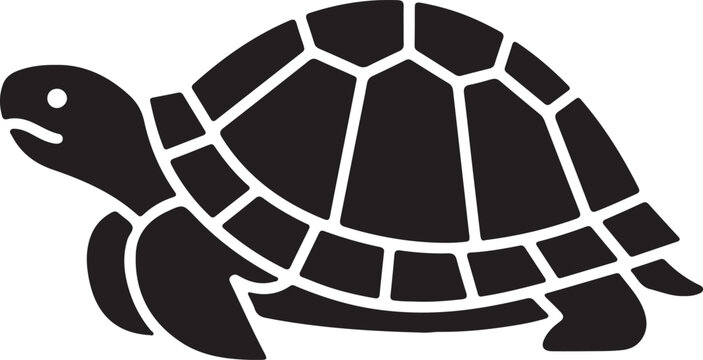 A 3d vector illustration of a turtle on a white background playing with a black soccer ball symbol to represent a world sports competition goal