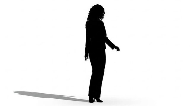 silhouette of a woman dancing video
