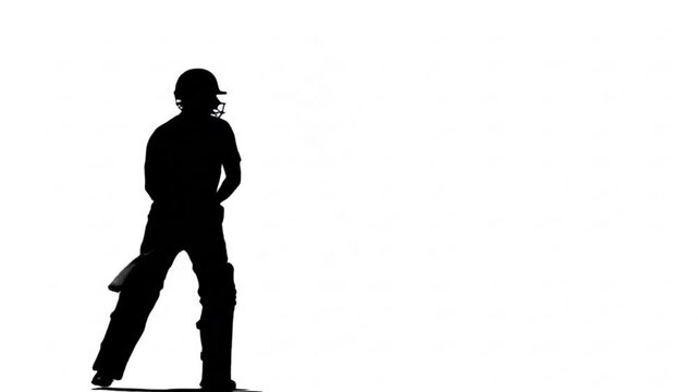 silhouette of a person hitting with a cricket bat video