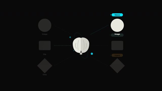 Ai Object Tagger Diagram with connected shapes is ideal for presentations, infographics, technical documents, and digital designs. Versatile for business concepts and data visualization.