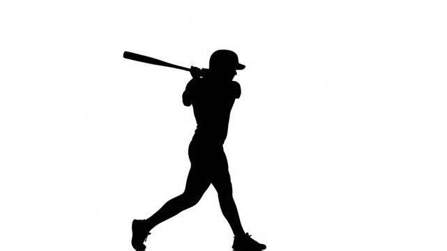 silhouette a person swinging baseball bat video