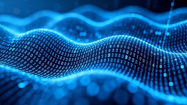 Digital binary wave pattern