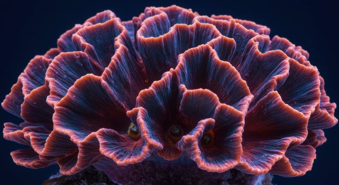 Iridescent Coral Bloom A Glowing Undersea Jewel