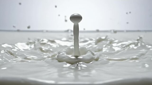 White liquid splashes create a crown shape against a light background