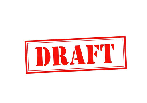 Red draft stamp indicating a work in progress document