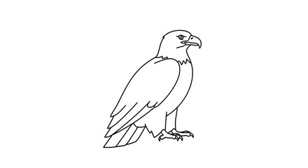 Fototapeta premium A white parrot vector illustration of a wild bird with elegant feathers and a sharp beak perched on a branch, isolated like a peaceful dove in nature