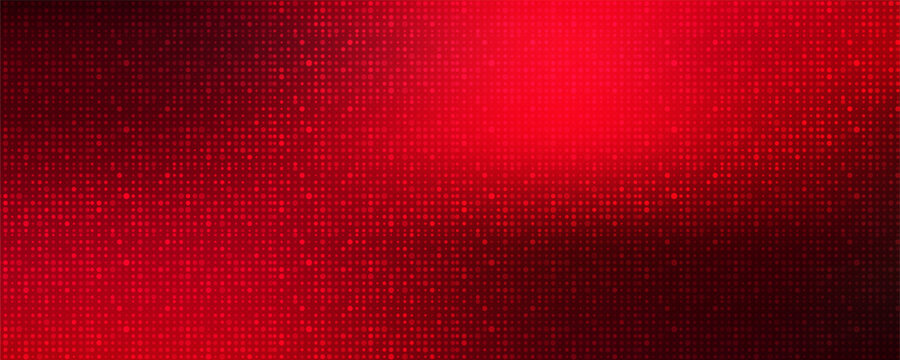 Abstract red sequin pattern on black backdrop. Disco-inspired geometric texture with modern gradient effects. Ideal for sport banners, tech covers, and dynamic graphic designs.