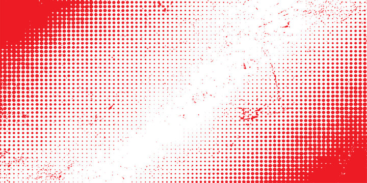 Abstract red background design featuring a textured pattern of dots and vintage mosaic elements for a vector wallpaper backdrop or art card illustration