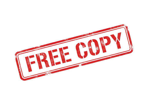 Red stamp with free copy text for promotional use