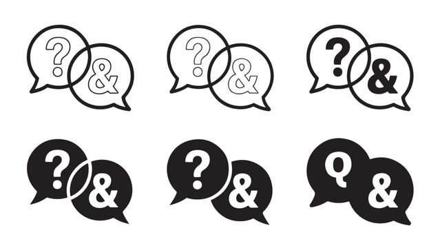 Q&A speech bubble icons
