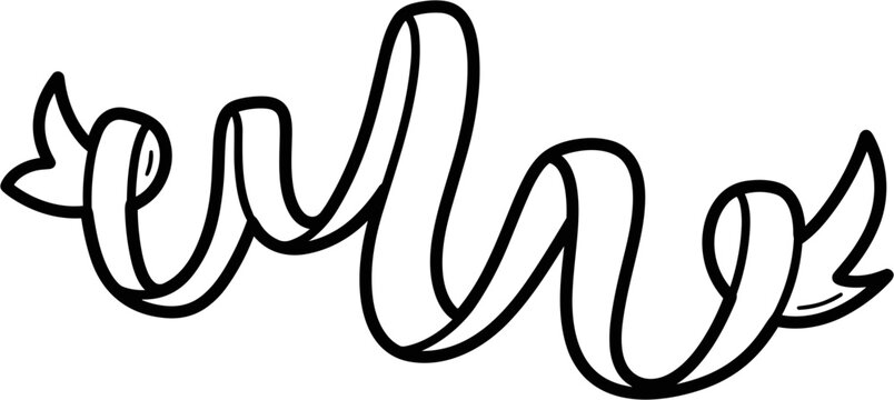 Black line art cursive lettering design.