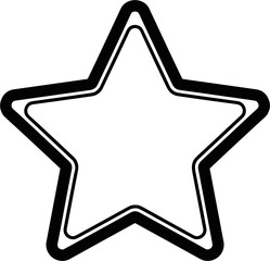 Obraz premium Black Star Shape Icon Symbol.