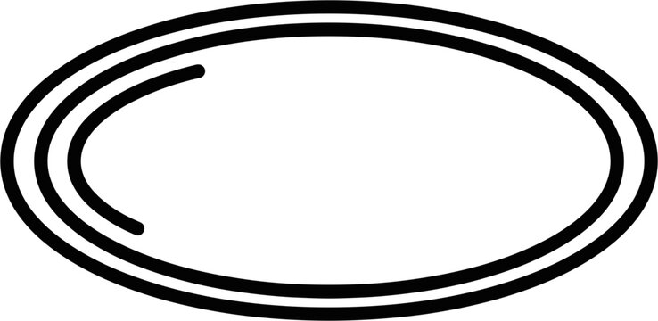 Black rubber O ring seal.