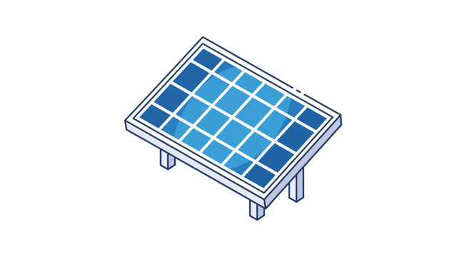 Illustration of a solar panel for clean energy and sustainable power generation