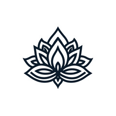 Obraz premium Minimalist Thai Lotus Flower Icon