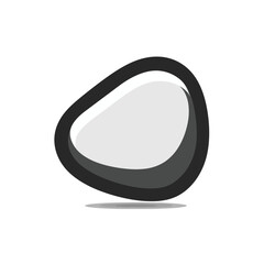 Minimalist vector icon of a smooth pebble © mat