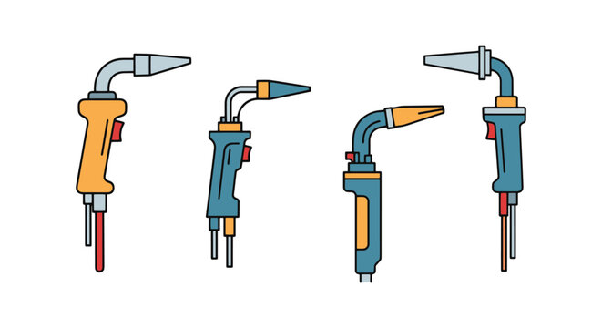Cutting Torch Line art vector minimal modern abstract illustration