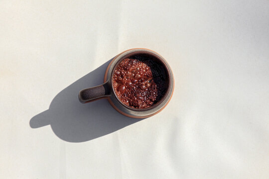 Cup of coffee on white background