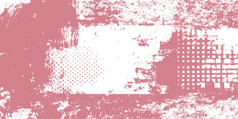 Abstract geometric collage featuring layered textures in a striking pink and white color palette. © Graph Rover