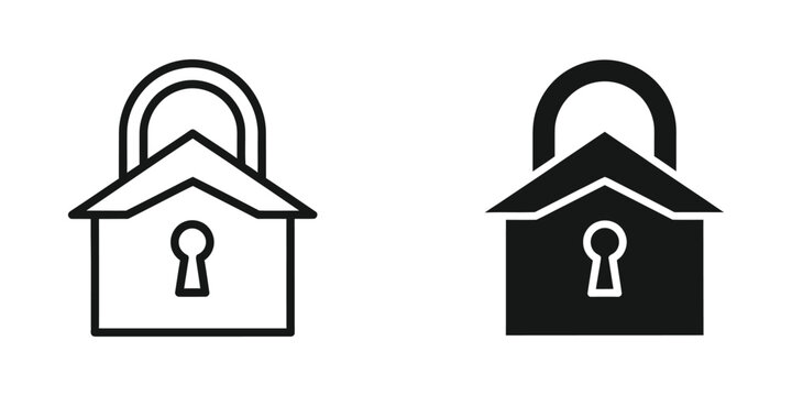 Contrast between an open and a closed padlock icon design