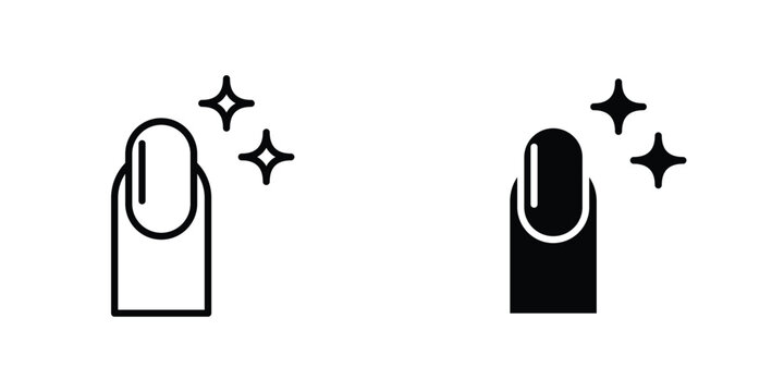 Manicure icon in doodles flat and line stroke pack