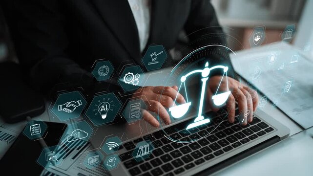 Artificial intelligence enhances legal systems through automation, AI decision support, and legal analytics. Legal system and justice AI transform operations. Marrow