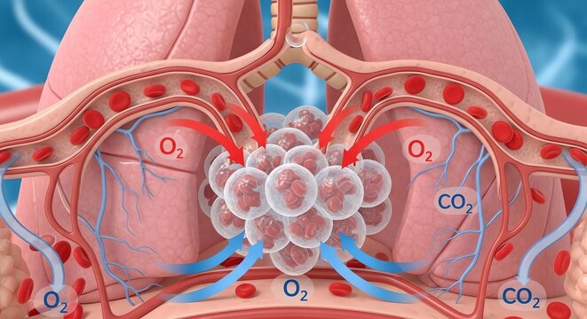 Detailed Illustration of Human Nasal Cavity and Sinuses with Airflow and Mucus Flow.