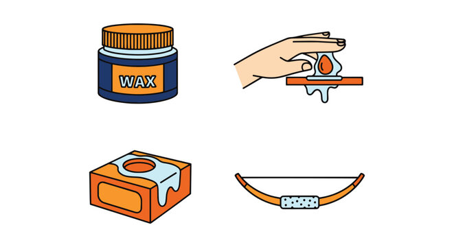 Bow string wax Line art vector minimal abstract creative