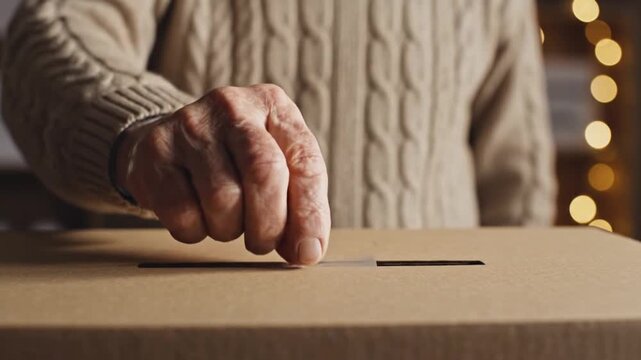 Casting a ballot paper during an election, symbolizing the exercise of democratic rights.&nbsp;