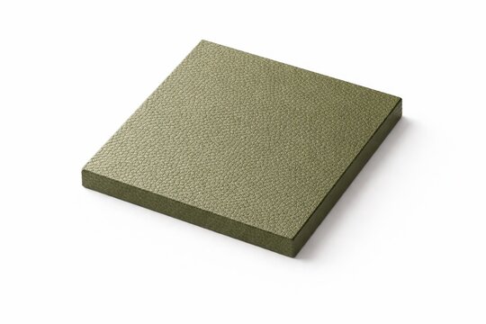 square patch textured cactus leather vegan material olive green color sustainable fashion innovations earth day