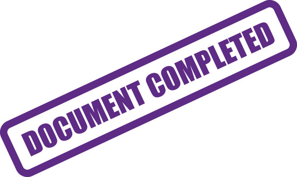 Vector document completed stamp graphic