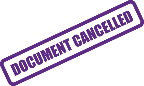 Vector document cancelled stamp graphic