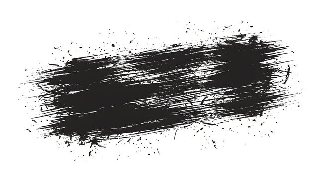 grunge paint stroke vector, black abstract brush smear, curved ink streak texture, rough edge background, dry brush pattern, banner template design, minimal grunge element, high quality vector asset