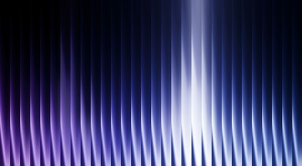 Vibrant close-up of a series of smoothly curved metallic panels illuminated by blue and purple lighting creating an abstract modern background © Pro DG Collections