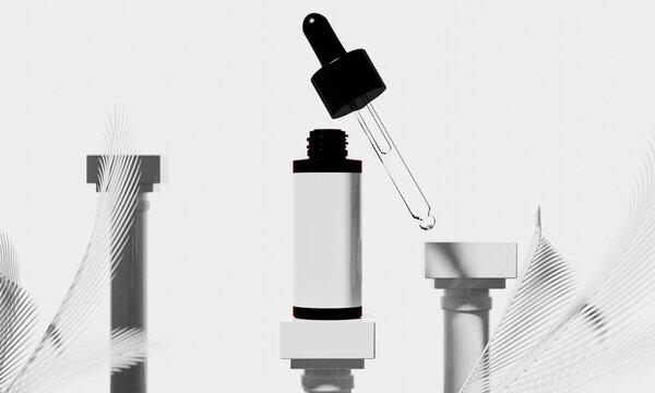 3d illustraion of cosmetic skincare beauty spa cream mockup, medical healthcare treatment, fashion of makeup, bottle tube of packaging