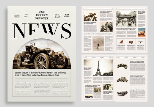 Vintage Newspaper Layout