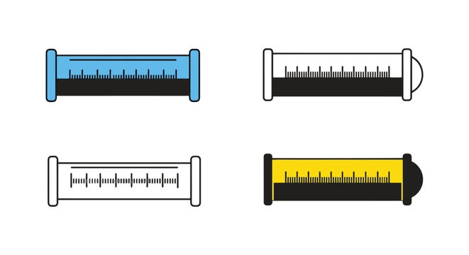 Graduated Cylinder Line art clean abstract color vector
