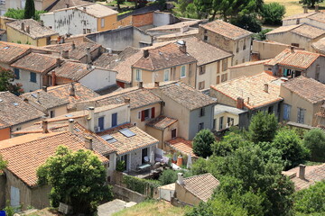 Fototapeta premium Charming rooftops of Carcassonne nestled under the sunny sky