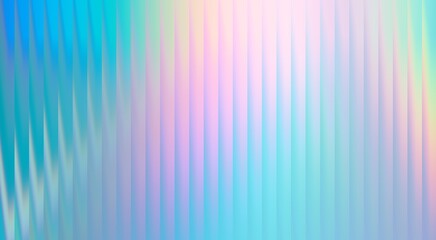 Fototapeta premium Abstract, iridescent, and textured background, showcasing a play of light and color through vertical lines. The composition exudes a sense of fluidity and visual depth.