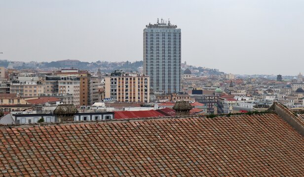 Napoli - Jolly Hotel dalla terrazza del torrino di Palazzo Reale