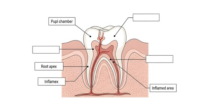 Tooth anatomy medical diagram