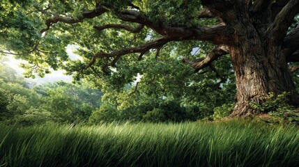 Fototapeta premium Celebrate environmental harmony amidst the bounty of nature. Advertising photo. Nature's grandeur: a richly detailed earth day celebration in sunlight. Modern design. Branding asset.