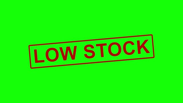 Signs of low stock in a retail store with clear visual display in bright green backgrounds