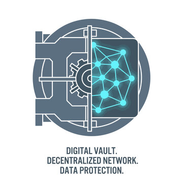 Engineered protection for digital assets in a secure virtual vault, symbolizing the strength of decentralized networks and advanced data cybersecurity infrastructure