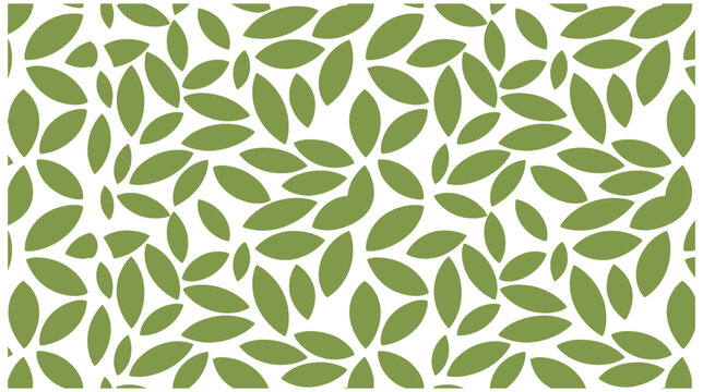 Intricate arrangement of stylized green leaf patterns forming a cohesive design.