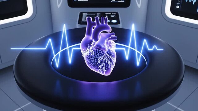 Human body organ anatomy from head heart hologram scanner
