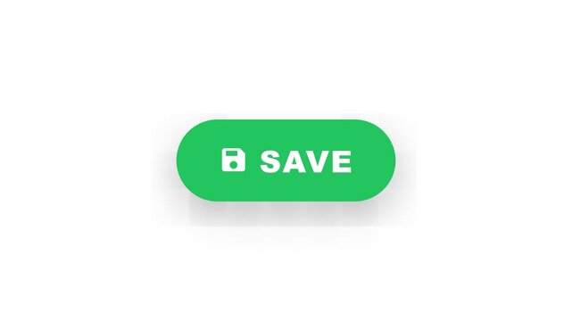 Save Button Click Animation &ndash; Bookmark Icon Turns Green Confirmation UI