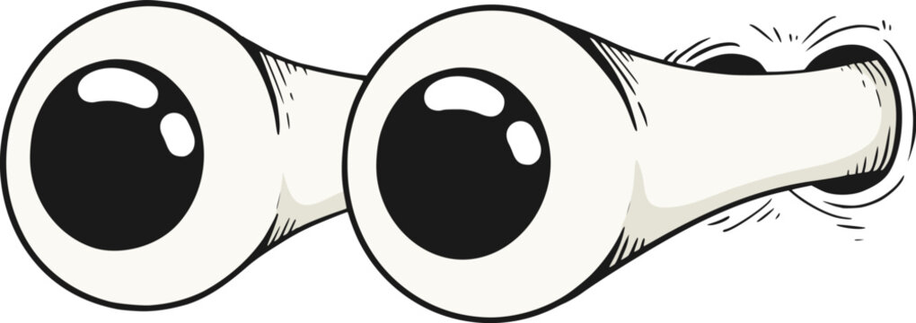 A playful vector illustration featuring funny bulging eyes with a surprised expression, showcasing a quirky and exaggerated cartoon style, bright colors, and a humorous, expressive character design pe